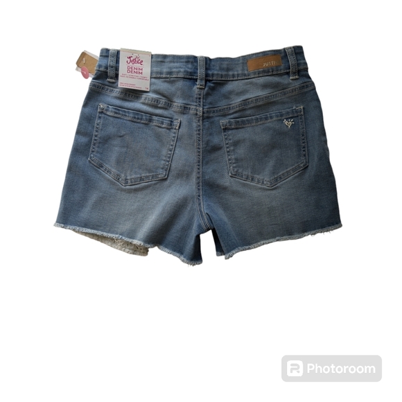 Denim Jeans Mini Distressed Shorts. Size 14. Blue. Stretchy. Distressed… - Picture 3 of 12